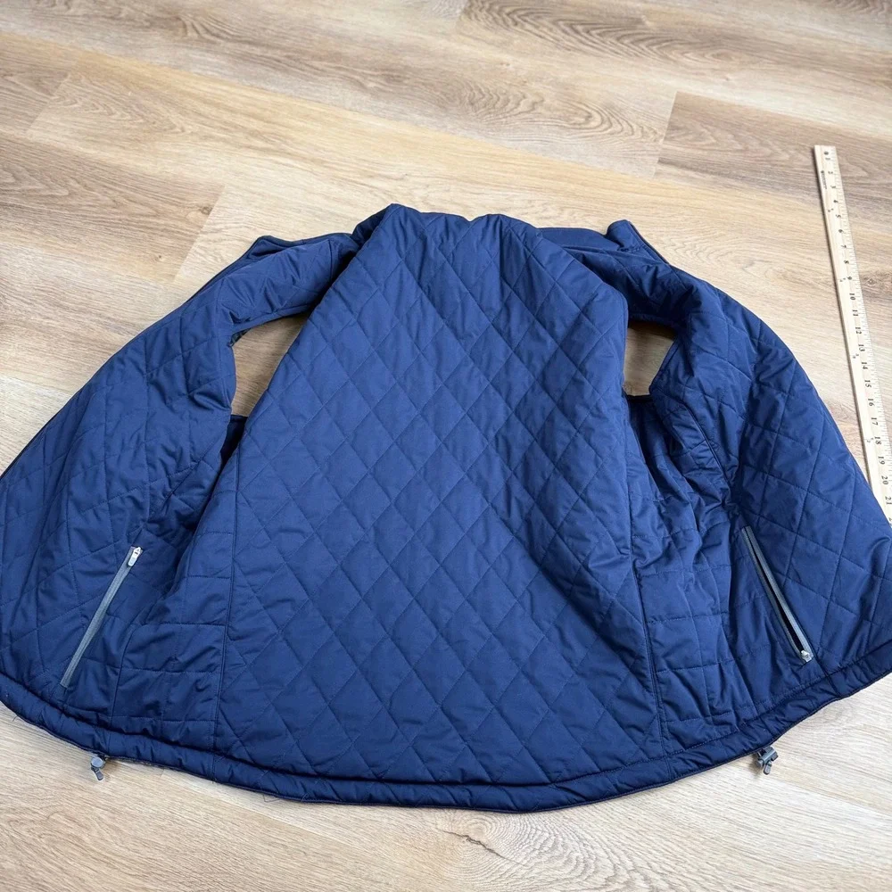 Peter Millar Blue Reversible Quilted/Fair Isle Fleece Vest Mens XL Gorpcore